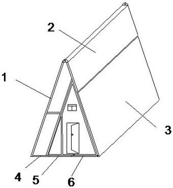 一种景点用的可折叠A字形房屋的制作方法