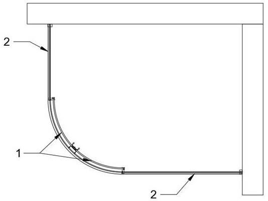 一种扇形平移淋浴门的制作方法