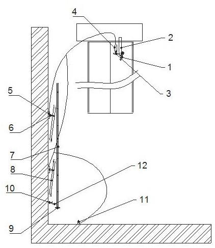 一种电梯井道底坑自动化折叠爬梯的制作方法