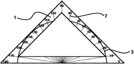 一种具有量角器功能的三角尺的制作方法