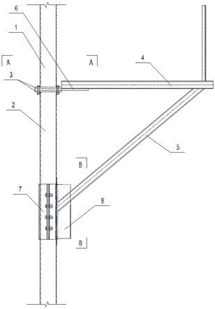 一种钢结构工程支撑胎架加设水平悬挑平台的加固装置及其施工方法与流程