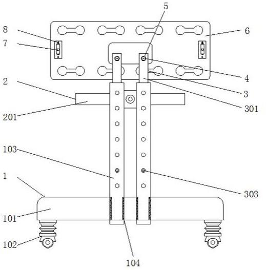 一种具备定位安装功能的显示屏移动支架的制作方法