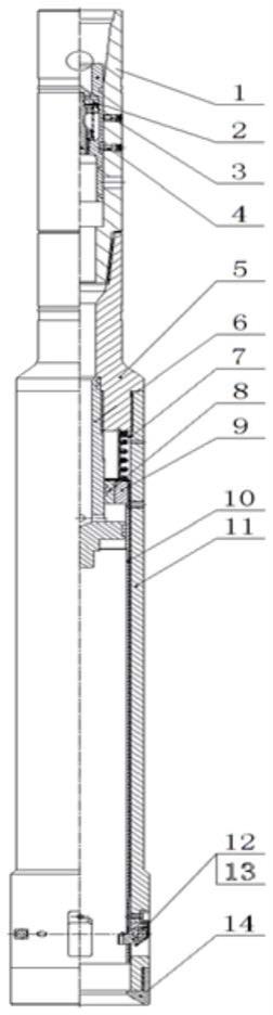 一种带压可重复液压卡紧变外径整体长段工具倒扣器的制作方法