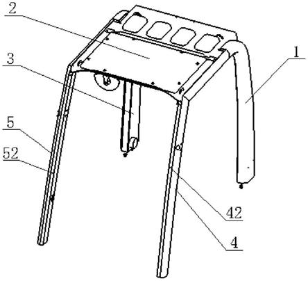 一种带有导雨排水橡胶条的叉车护顶架的制作方法