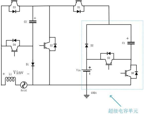 一种六开关升压共地五电平逆变器装置