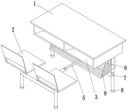 一体式可调节课桌椅的制作方法