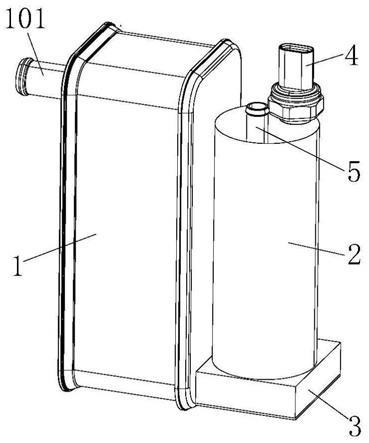 集成有干燥筒的水冷冷凝器组件及汽车的制作方法