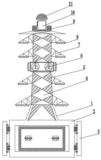 一种多角度具有安全警示作用的电力塔架的制作方法