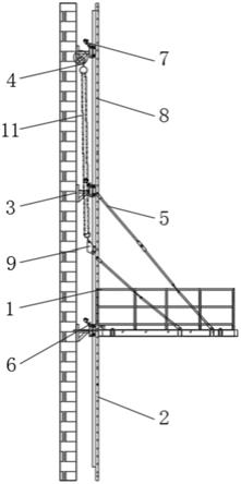 一种随集成式附着升降脚手架用升降式卸料平台的制作方法
