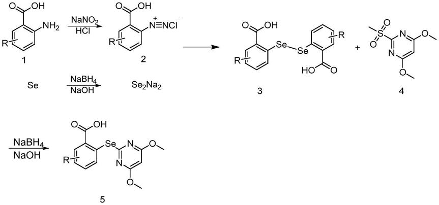 一种嘧啶硒苯甲酸类衍生物及其制备方法和作为除草剂的应用与流程