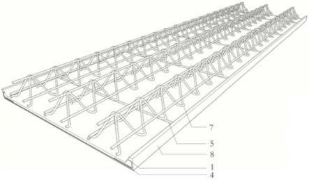 一种强肋钢网水泥板和钢筋桁架结合的轻质楼承板的制作方法