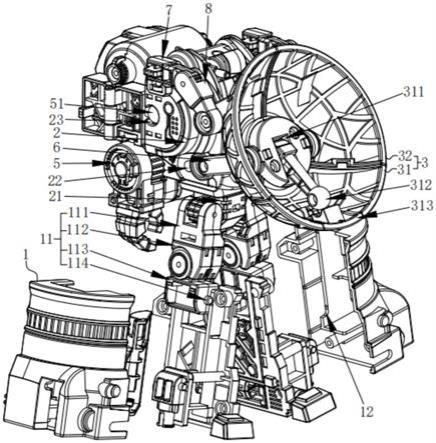 一种卫星信号收发站变形机器人的玩具的制作方法