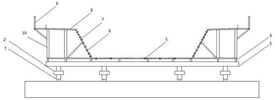 一种高铁预制箱梁移动式整体钢筋绑扎平台的制作方法