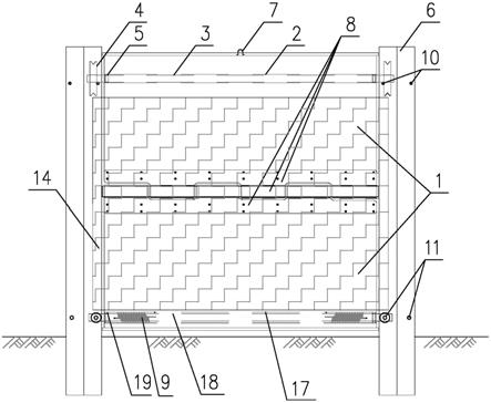 一种施工期可折叠隔音屏障围挡组合结构的制作方法