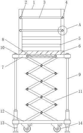 一种泳池建筑喷涂用具有高度调节功能的升降装置的制作方法