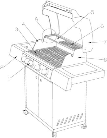 一种具有可调节保温网的烤炉的制作方法