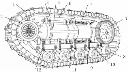 一种可以跨越地面障碍物的越障减震车轮