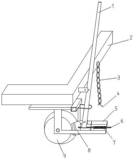 一种钢轨手推车自动刹车装置的制作方法