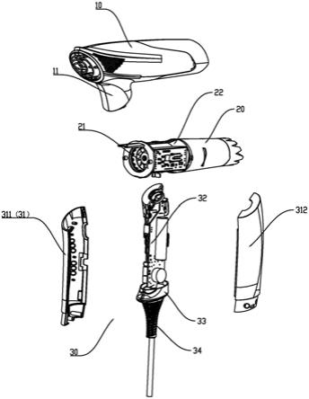 一种用于吹风机发热元器件散热降温结构的制作方法