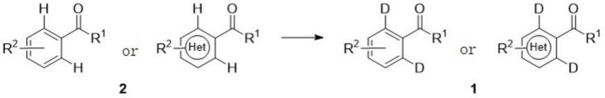 一种氘代芳香羰基类化合物的制备方法与流程