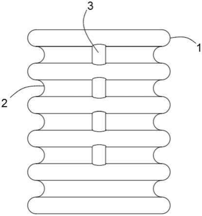 一种波峰间带有连通管的小口径波纹管的制作方法