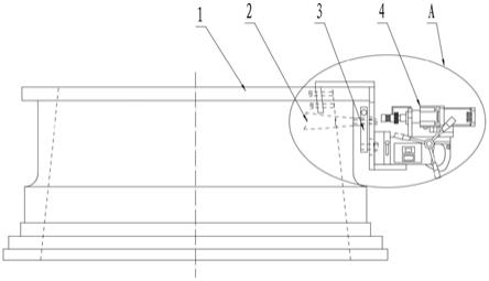 一种高炉风机透平机承缸叶片调整臂定位键孔钻削装置的制作方法