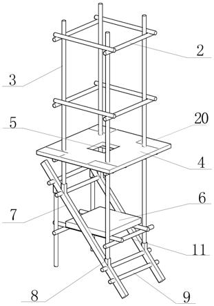 一种拼装组合整体提升式电梯井道操作平台的制作方法