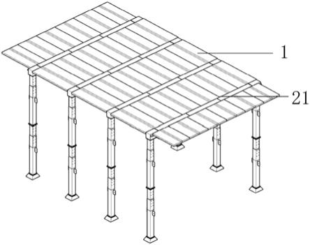 一种独立式定位、承载钢筋混凝土板模的预应力架体系统的制作方法