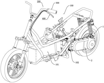 摩托车的油电混合动力系统的制作方法