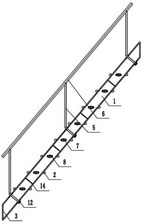 一种水电工程用易拆装的爬梯的制作方法