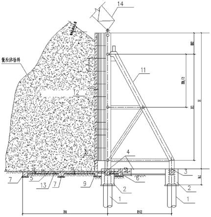 一种用于封闭式堆棚网架基础和挡墙结构的底板结构的制作方法