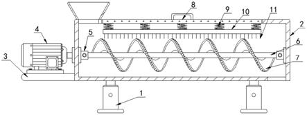 一种谷物螺旋输送机用耐磨螺旋杆安装结构的制作方法