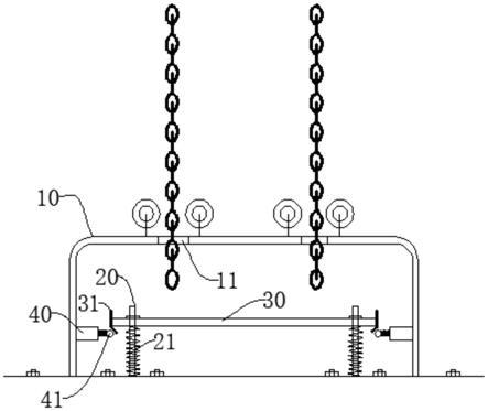 电梯补偿链防摆动及过度伸长检测装置的制作方法