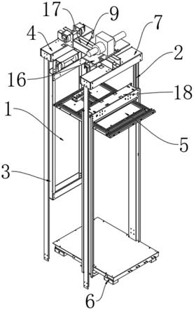 一种牵引绳反向折弯龙门架别墅电梯的制作方法