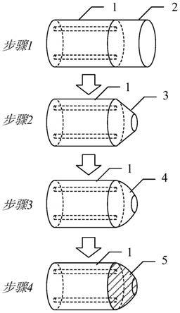 基于多芯光纤的弧形锥体纤端全反射器及其制备方法