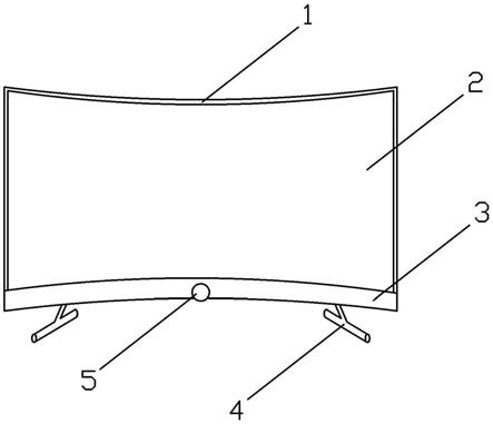 一种带有铝合金圆柱支脚的曲面窄边电视机的制作方法
