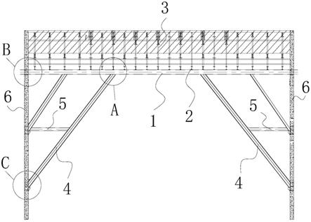 一种悬空大跨度构件的模板支撑结构的制作方法