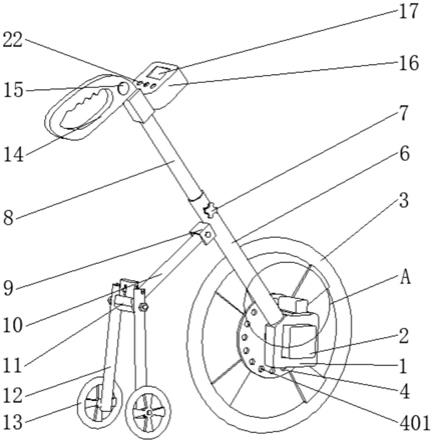 一种工程造价用轮式测距仪的制作方法