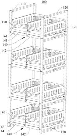 折叠货架结构及折叠货物存储柜的制作方法