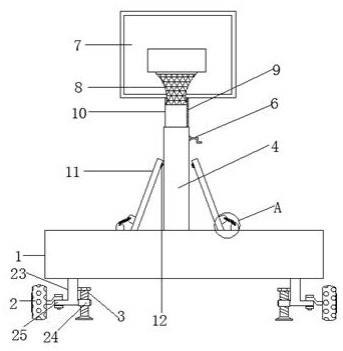 一种体育教学用可调节投篮装置的制作方法