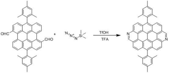 一种新型氮原子掺杂于锯齿状边缘的Ovalene-2N的制备方法与流程