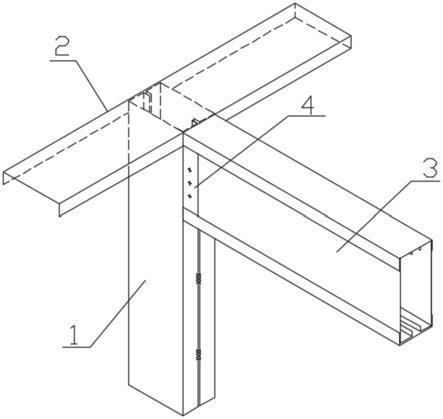 一种轻型钢梁与剪力墙端柱的连接结构的制作方法