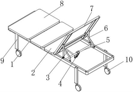 一种医疗床背部床板X型升降结构的制作方法