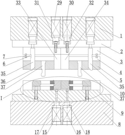 一种台阶型产品成型模具及其成型方法与流程