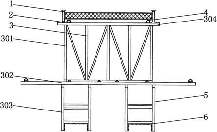 一种设置在连廊采光井位置的可提升式钢平台的制作方法