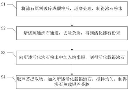 用于治疗痤疮的沸石负载银芦荟胶及制备方法