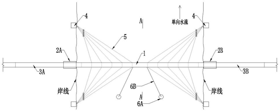 一种具有缆流墩的斜拉式悬浮隧道及其施工方法与流程