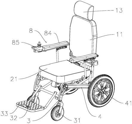 自动折叠电动轮椅的制作方法