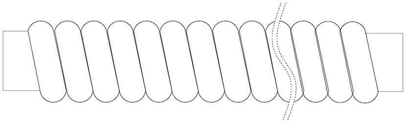 一种大口径PTFE螺旋管的制作方法