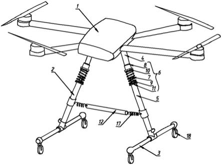 一种垂直起降无人机的缓冲支脚架的制作方法
